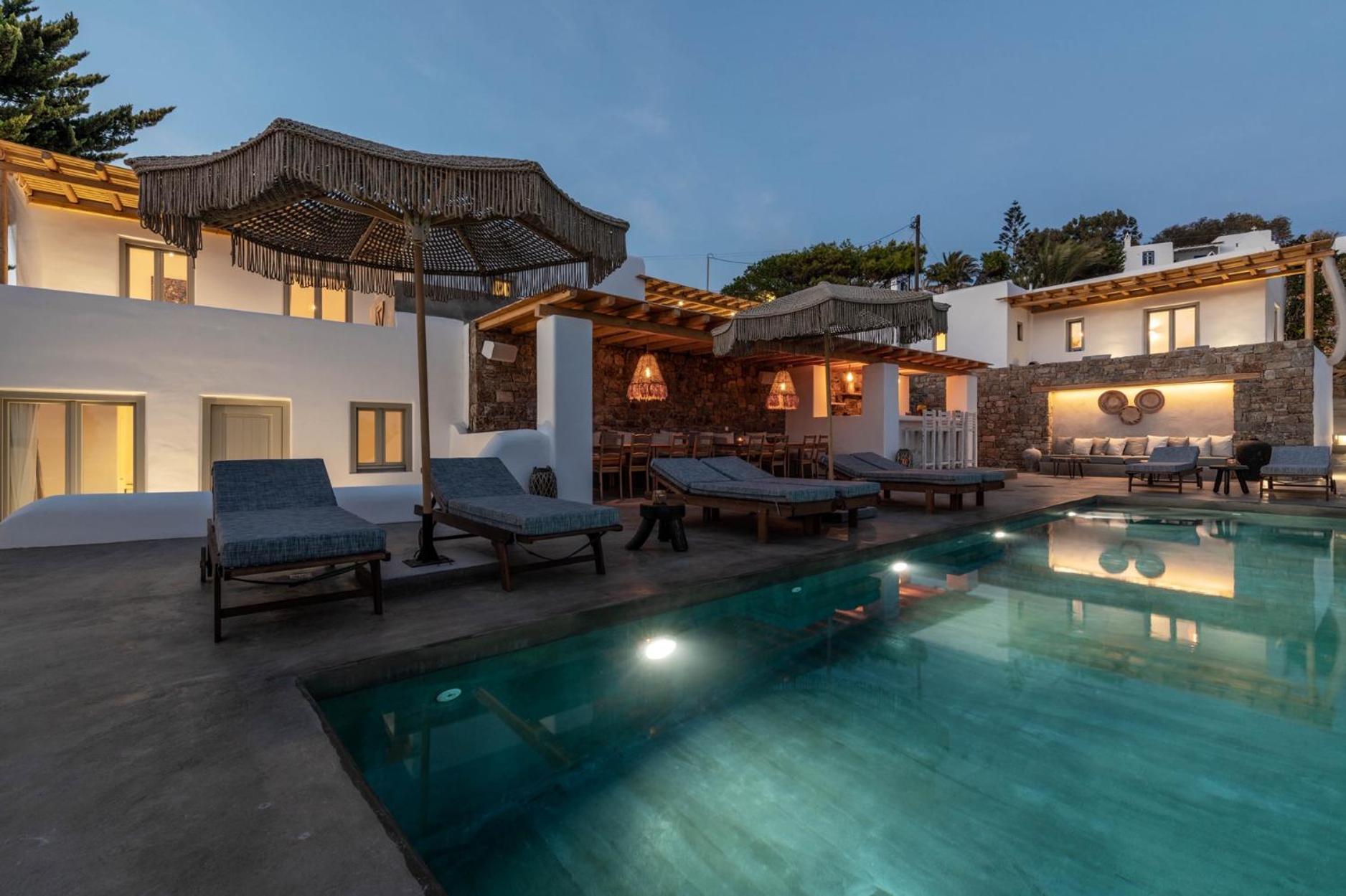 Trinity Mykonos - Beachfront Villa Platys Gialos  Esterno foto