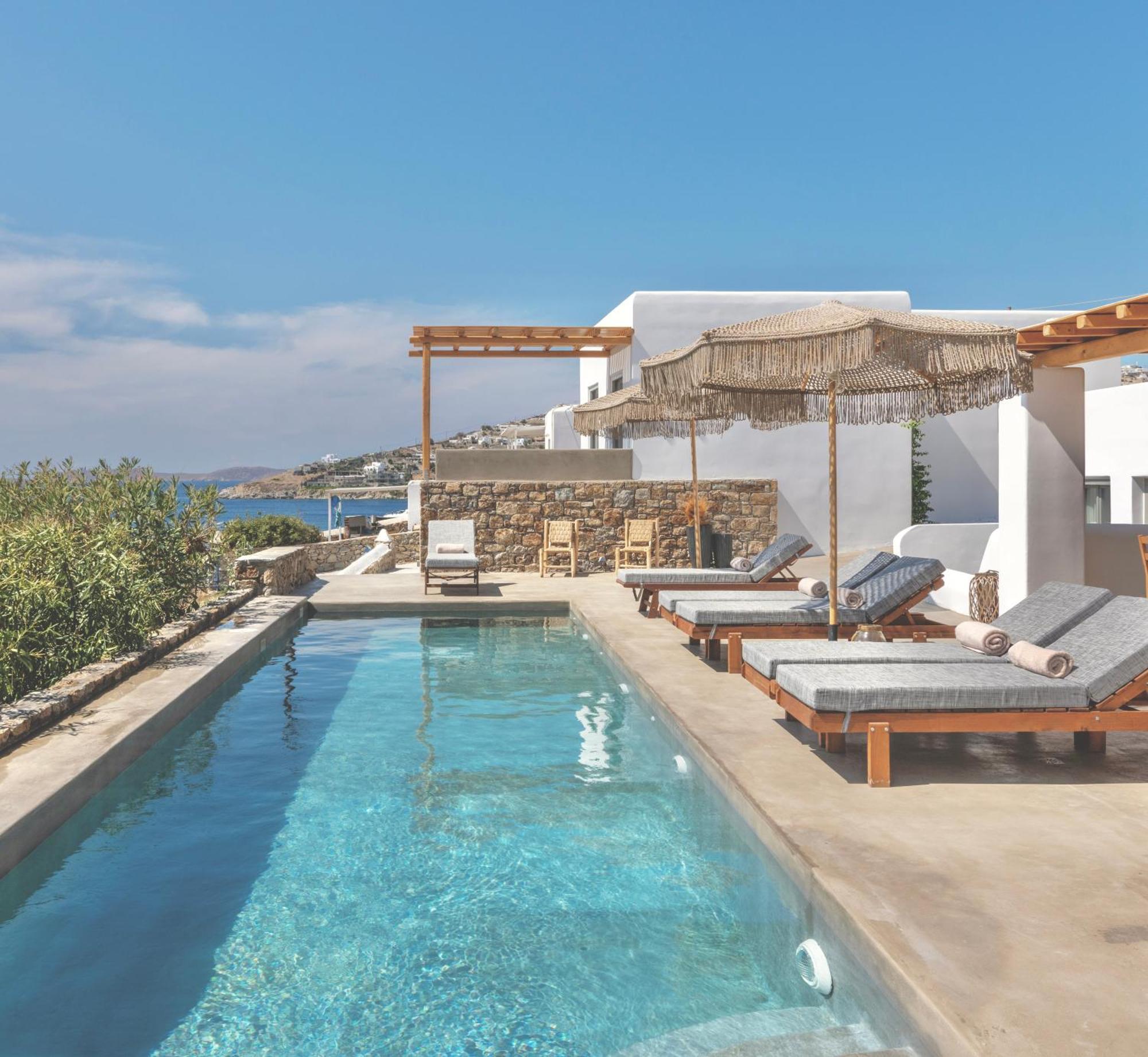 Trinity Mykonos - Beachfront Villa Platys Gialos  Esterno foto