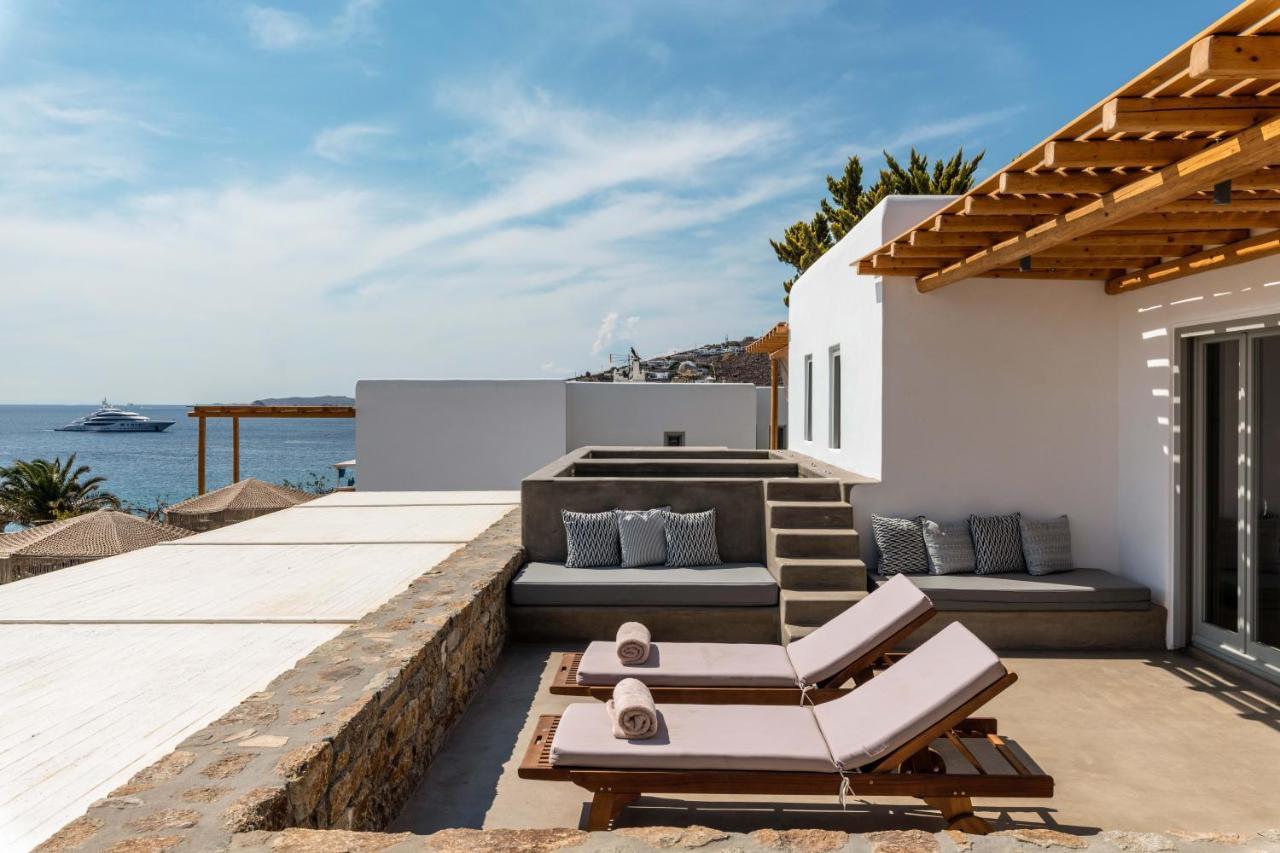 Trinity Mykonos - Beachfront Villa Platys Gialos  Esterno foto